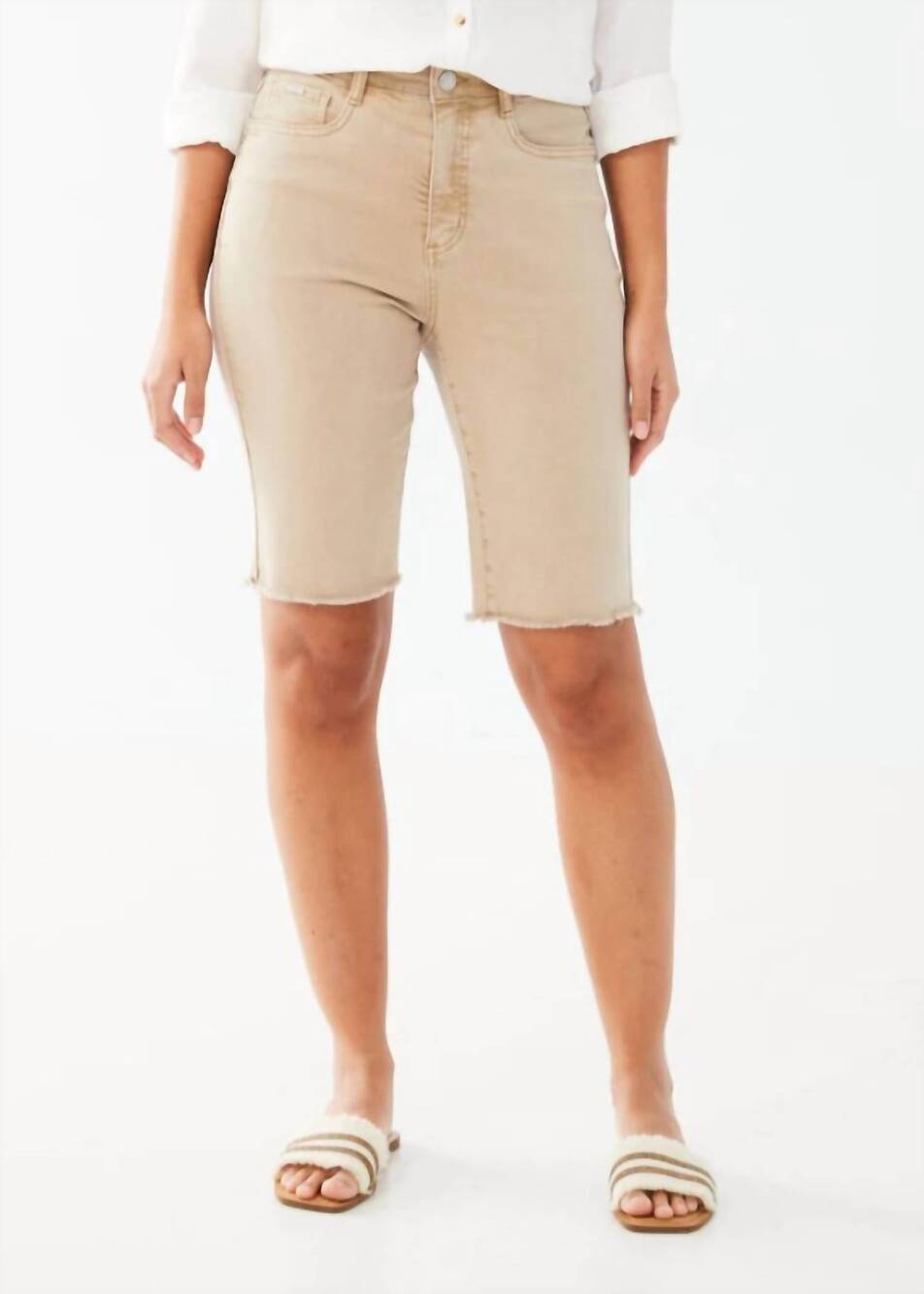 NEW FDJ suzanne bermuda shorts in sand dollar